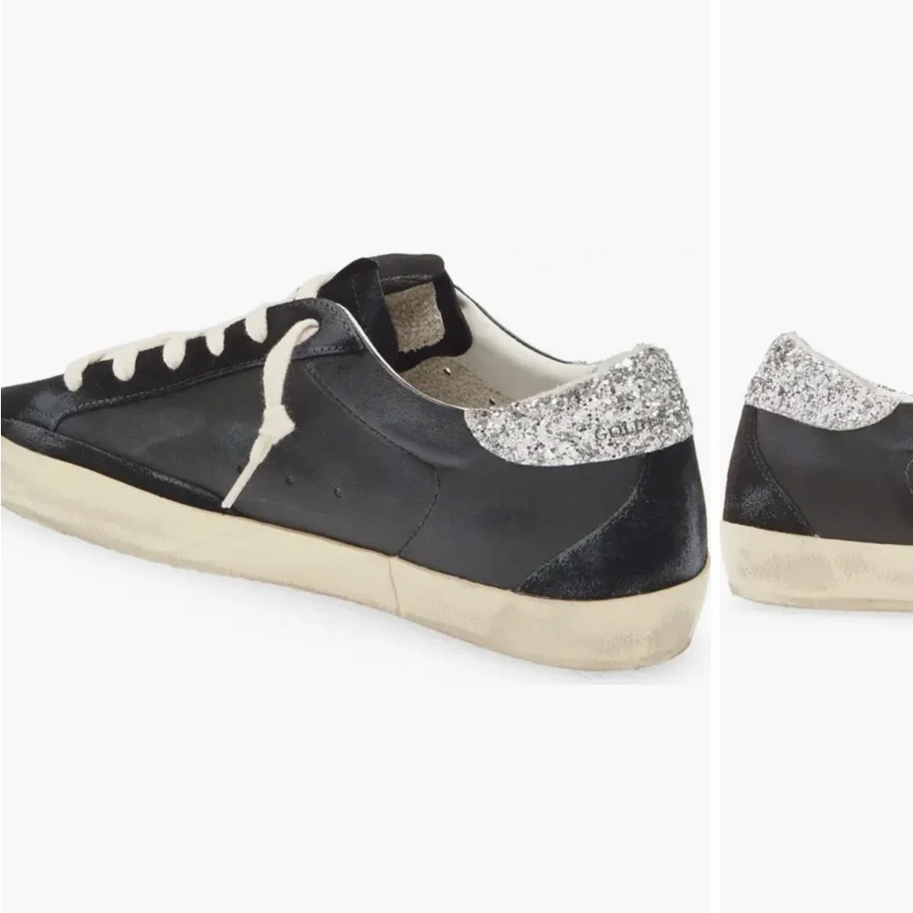 Golden Goose Black and Silver Sneakers - Picture 3 of 13